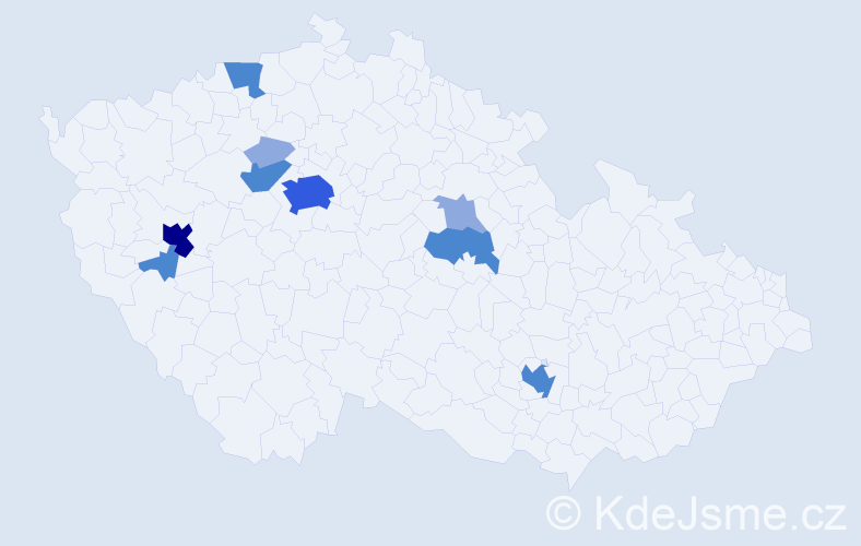 Příjmení: 'Nazarovová', počet výskytů 20 v celé ČR
