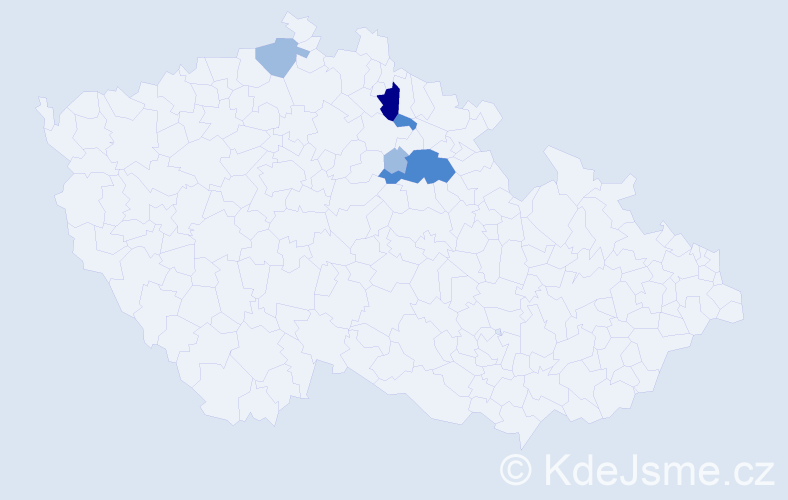 Příjmení: 'Barvínský', počet výskytů 10 v celé ČR