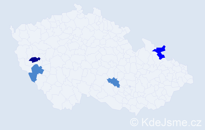 Příjmení: 'Ruhsamová', počet výskytů 7 v celé ČR