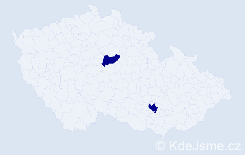 Příjmení: 'Lindénová', počet výskytů 2 v celé ČR