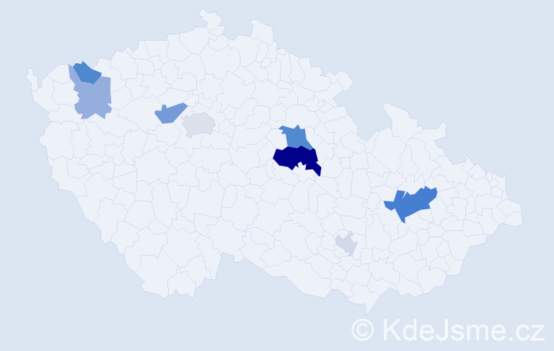 Příjmení: 'Gallatová', počet výskytů 19 v celé ČR