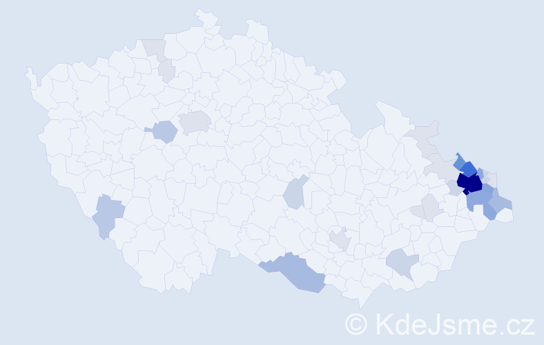 Příjmení: 'Musiol', počet výskytů 103 v celé ČR