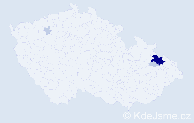 Příjmení: 'Gibesová', počet výskytů 25 v celé ČR
