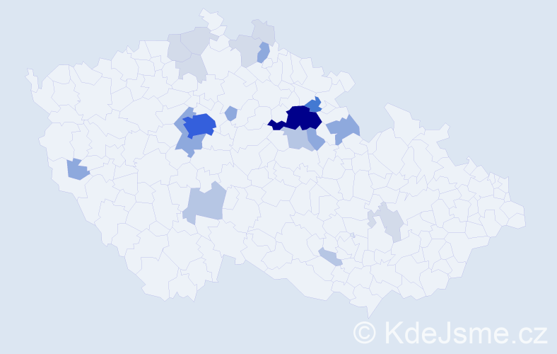 Příjmení: 'Knejp', počet výskytů 66 v celé ČR