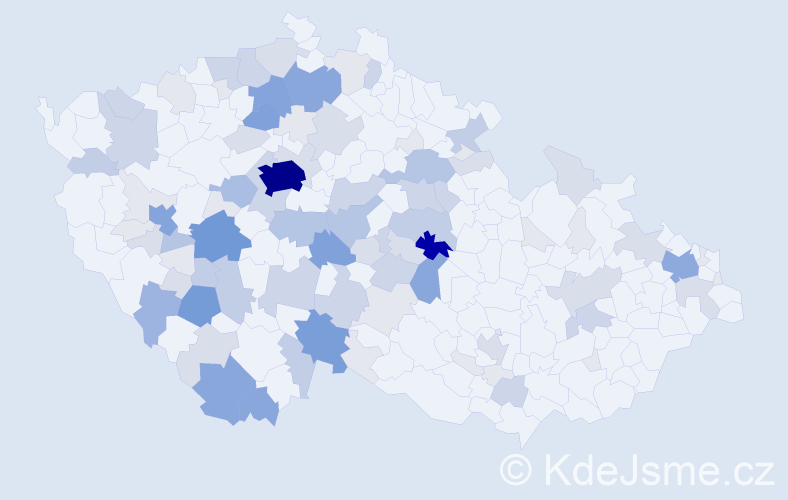 Příjmení: 'Balek', počet výskytů 355 v celé ČR