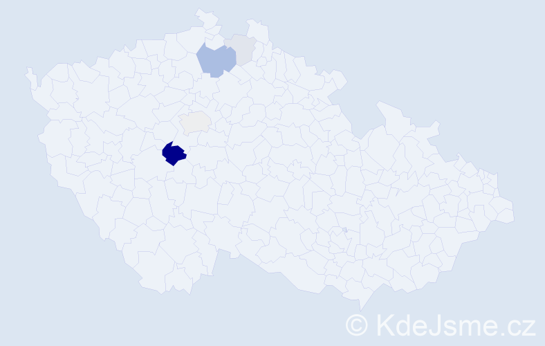 Příjmení: 'Borodin', počet výskytů 11 v celé ČR