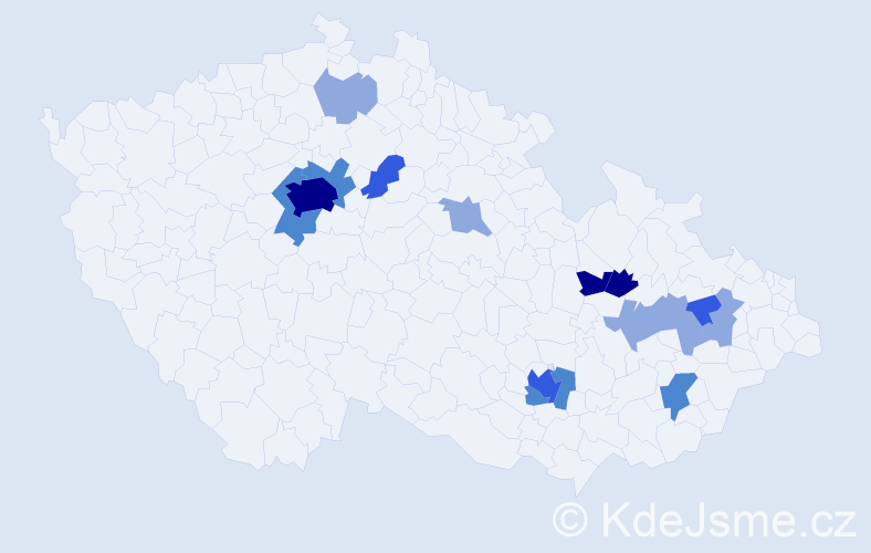 Příjmení: 'Šmiták', počet výskytů 38 v celé ČR
