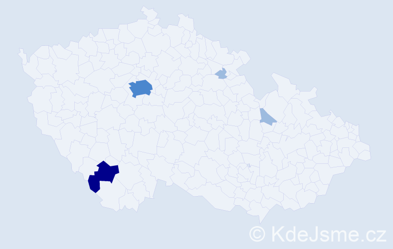 Příjmení: 'Mančušková', počet výskytů 8 v celé ČR