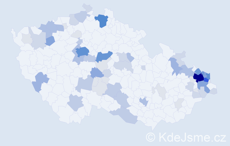 Příjmení: 'Chobot', počet výskytů 242 v celé ČR