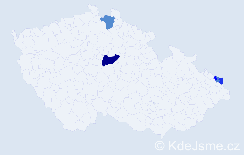 Příjmení: 'Čálik', počet výskytů 9 v celé ČR