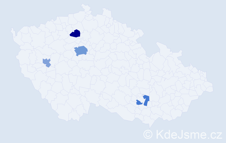 Příjmení: 'Meleca', počet výskytů 10 v celé ČR