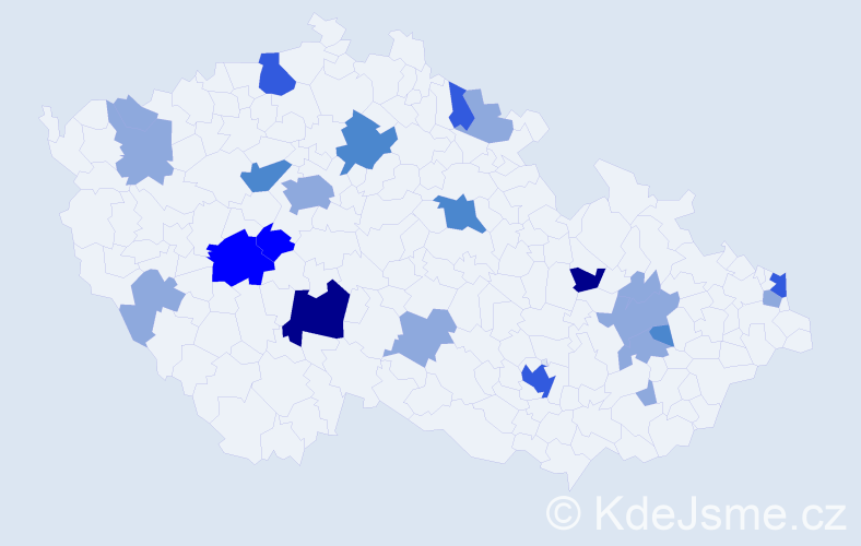 Příjmení: 'Fuňková', počet výskytů 49 v celé ČR