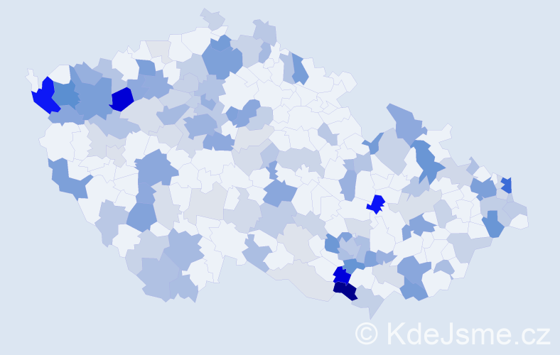 Příjmení: 'Liptáková', počet výskytů 329 v celé ČR