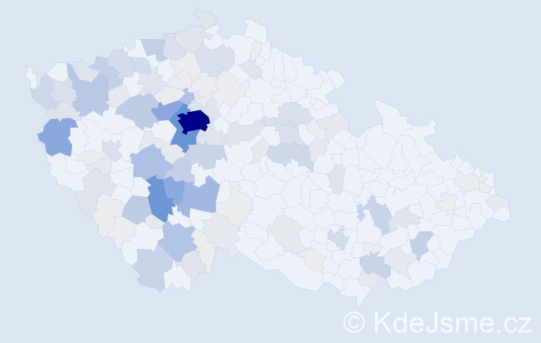 Příjmení: 'Márová', počet výskytů 485 v celé ČR