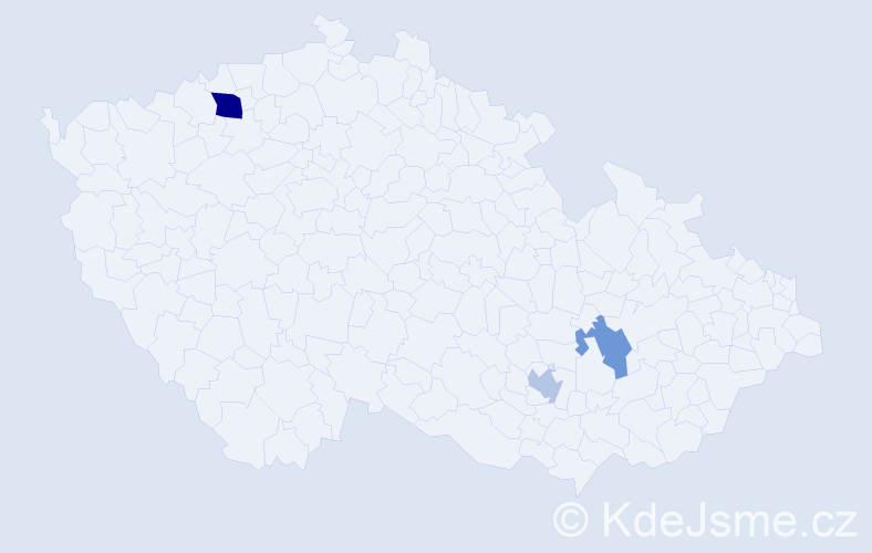 Příjmení: 'Abelesová', počet výskytů 9 v celé ČR