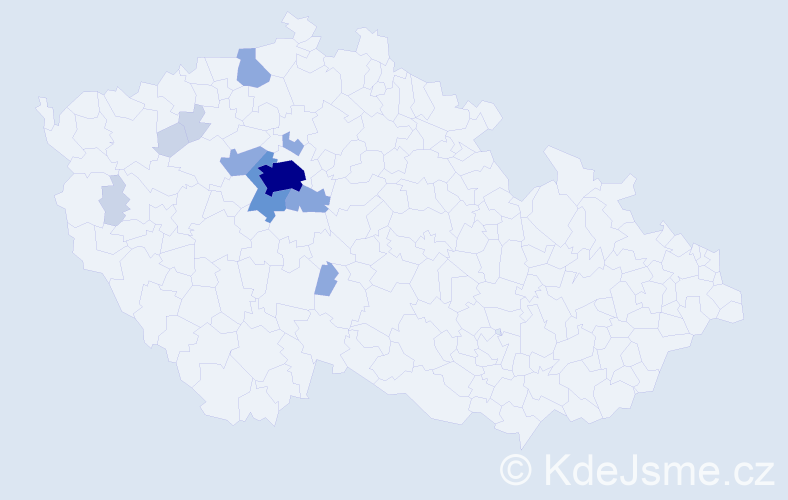 Příjmení: 'Coňk', počet výskytů 32 v celé ČR