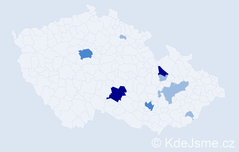 Příjmení: 'Brossová', počet výskytů 17 v celé ČR