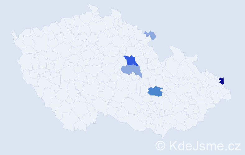 Příjmení: 'Čigelská', počet výskytů 12 v celé ČR