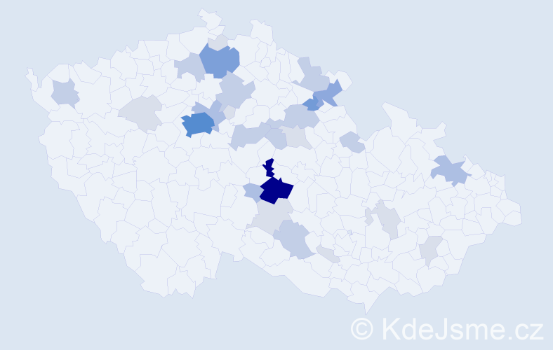 Příjmení: 'Siberová', počet výskytů 84 v celé ČR