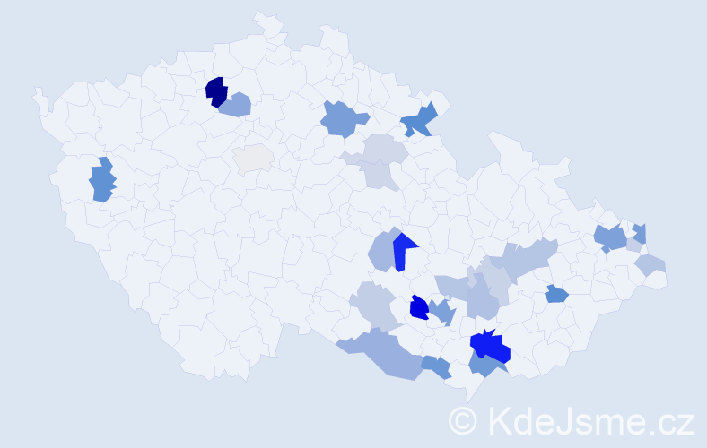 Příjmení: 'Freiwaldová', počet výskytů 62 v celé ČR