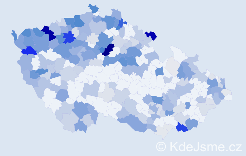 Příjmení: 'Farkaš', počet výskytů 908 v celé ČR