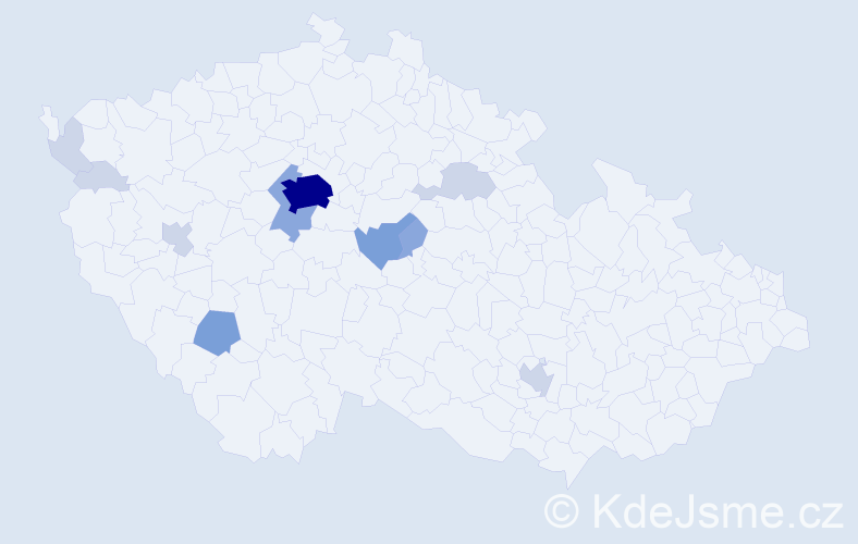 Příjmení: 'Hejdánek', počet výskytů 33 v celé ČR