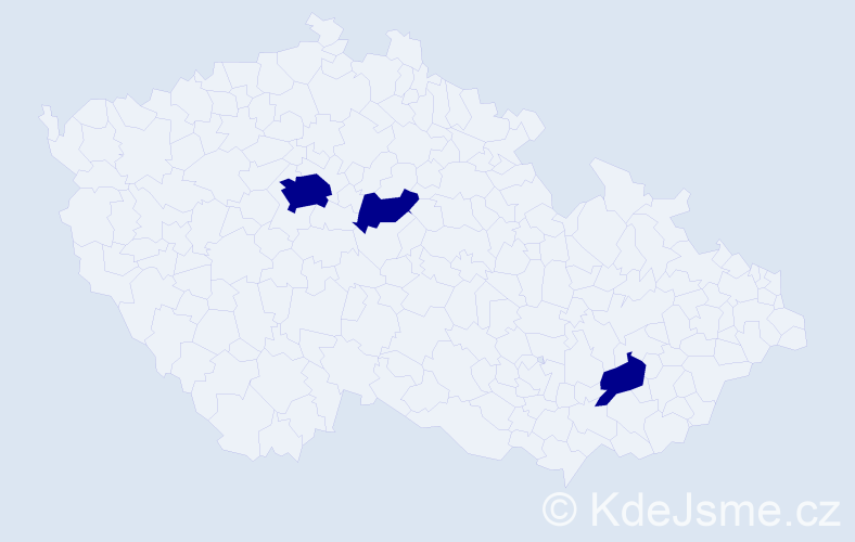 Příjmení: 'Guštarová', počet výskytů 6 v celé ČR