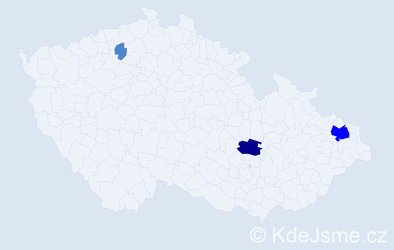 Příjmení: 'Reinwaldová', počet výskytů 6 v celé ČR