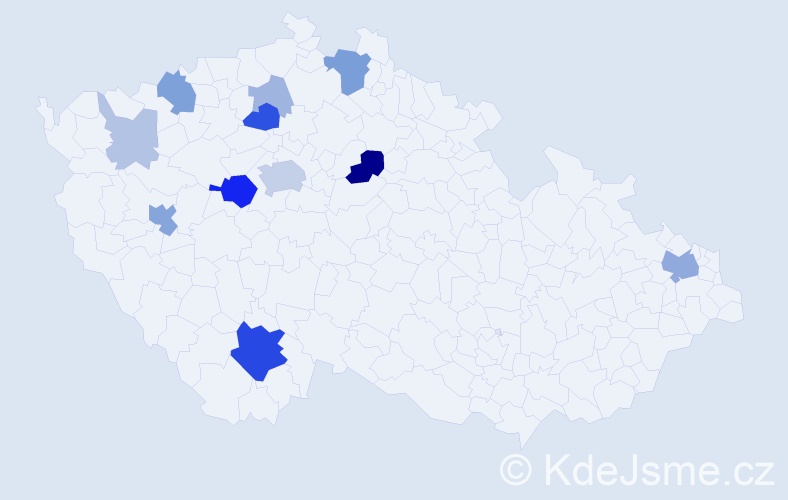 Příjmení: 'Pachner', počet výskytů 36 v celé ČR