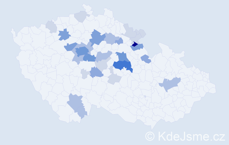 Příjmení: 'Čečetka', počet výskytů 85 v celé ČR