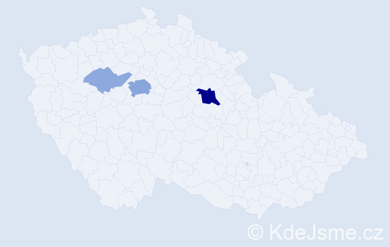 Příjmení: '"Dalla-Valle"', počet výskytů 13 v celé ČR