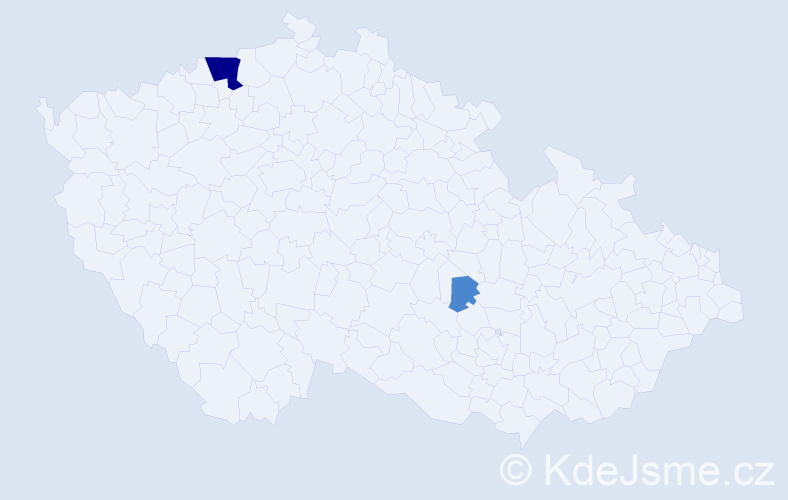 Příjmení: 'Humplik', počet výskytů 4 v celé ČR