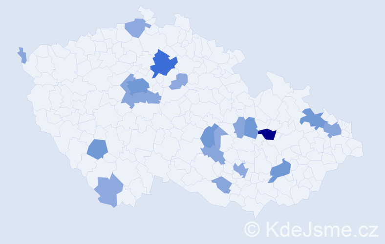 Příjmení: 'Nedopil', počet výskytů 51 v celé ČR