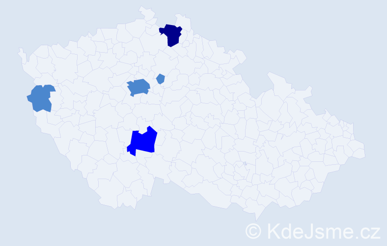 Příjmení: 'Lukačejdová', počet výskytů 8 v celé ČR
