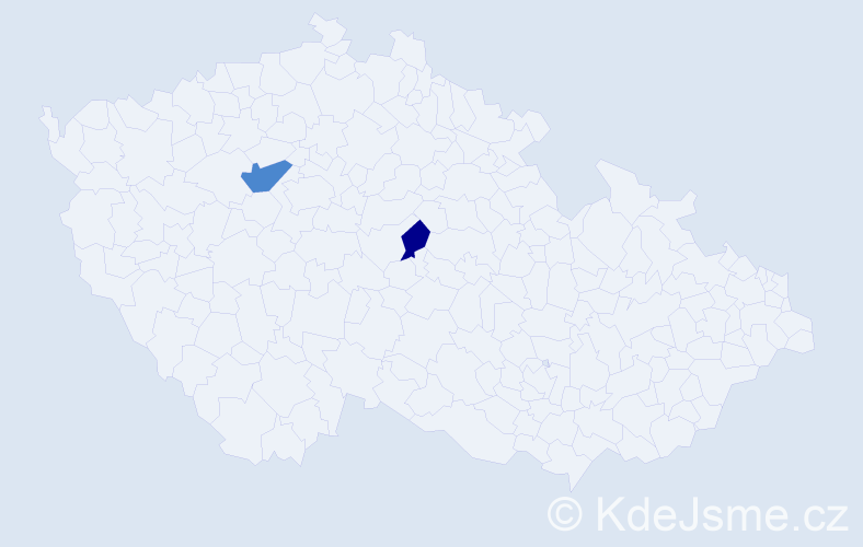 Příjmení: 'Tabelov', počet výskytů 4 v celé ČR