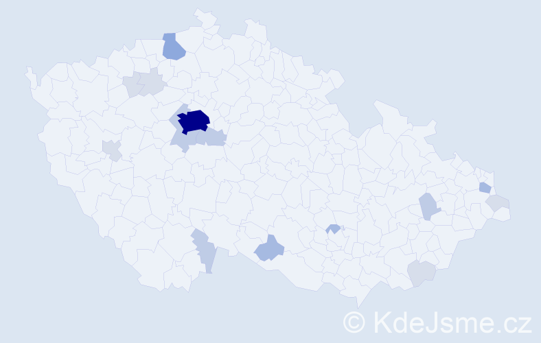 Příjmení: 'Bitter', počet výskytů 46 v celé ČR