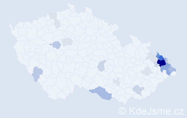 Příjmení: 'Musiol', počet výskytů 103 v celé ČR