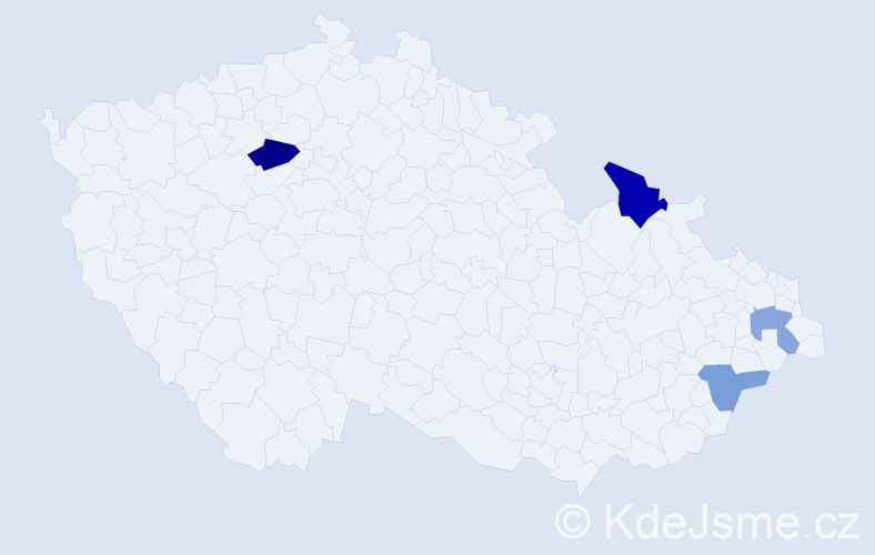 Příjmení: 'Maczka', počet výskytů 6 v celé ČR