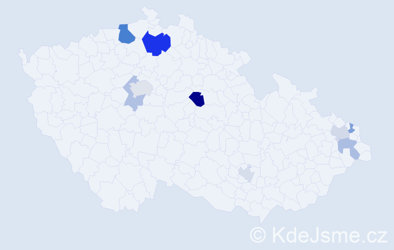 Příjmení: 'Kótai', počet výskytů 17 v celé ČR