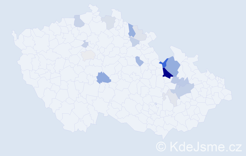 Příjmení: 'Grúzová', počet výskytů 43 v celé ČR