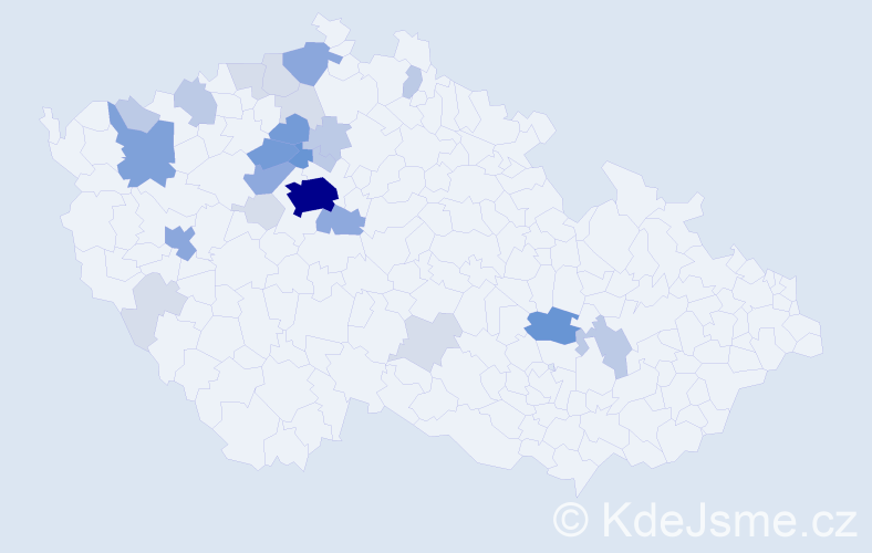 Příjmení: 'Michovská', počet výskytů 82 v celé ČR