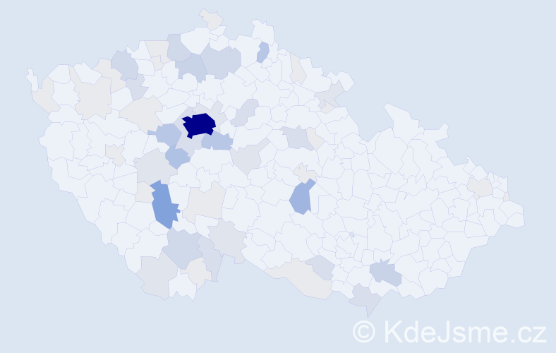 Příjmení: 'Počtová', počet výskytů 194 v celé ČR