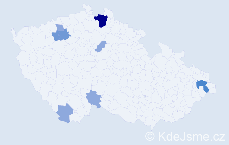 Příjmení: 'Matunák', počet výskytů 17 v celé ČR