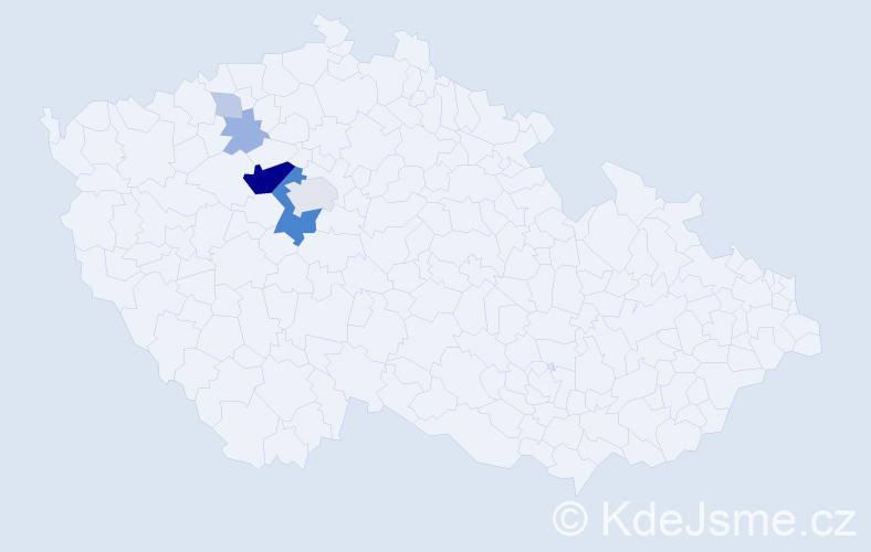 Příjmení: 'Stujová', počet výskytů 23 v celé ČR