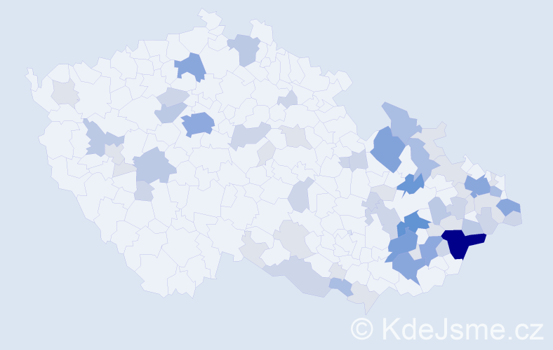 Příjmení: 'Zbránková', počet výskytů 179 v celé ČR