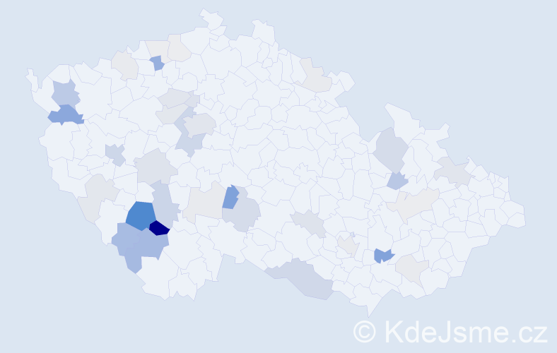 Příjmení: 'Jůzek', počet výskytů 114 v celé ČR