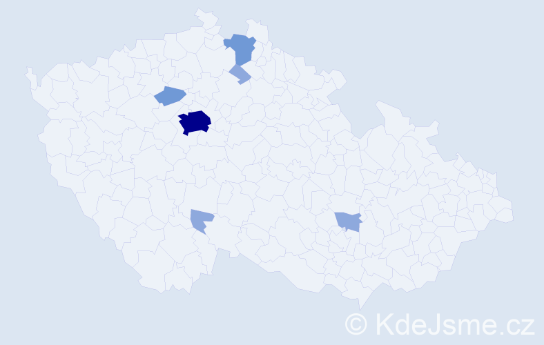 Příjmení: 'Trubáčková', počet výskytů 13 v celé ČR