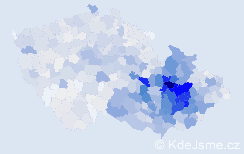 Příjmení: 'Navrátil', počet výskytů 8212 v celé ČR