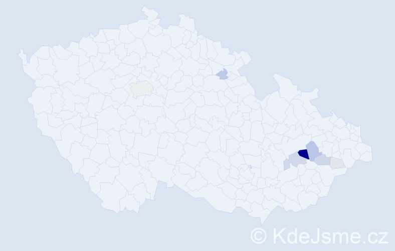 Příjmení: 'Zbruž', počet výskytů 35 v celé ČR