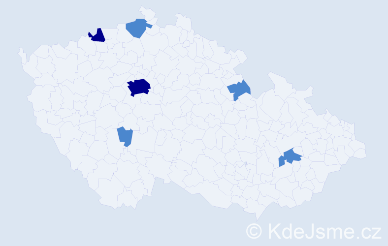 Příjmení: 'Papešová', počet výskytů 10 v celé ČR